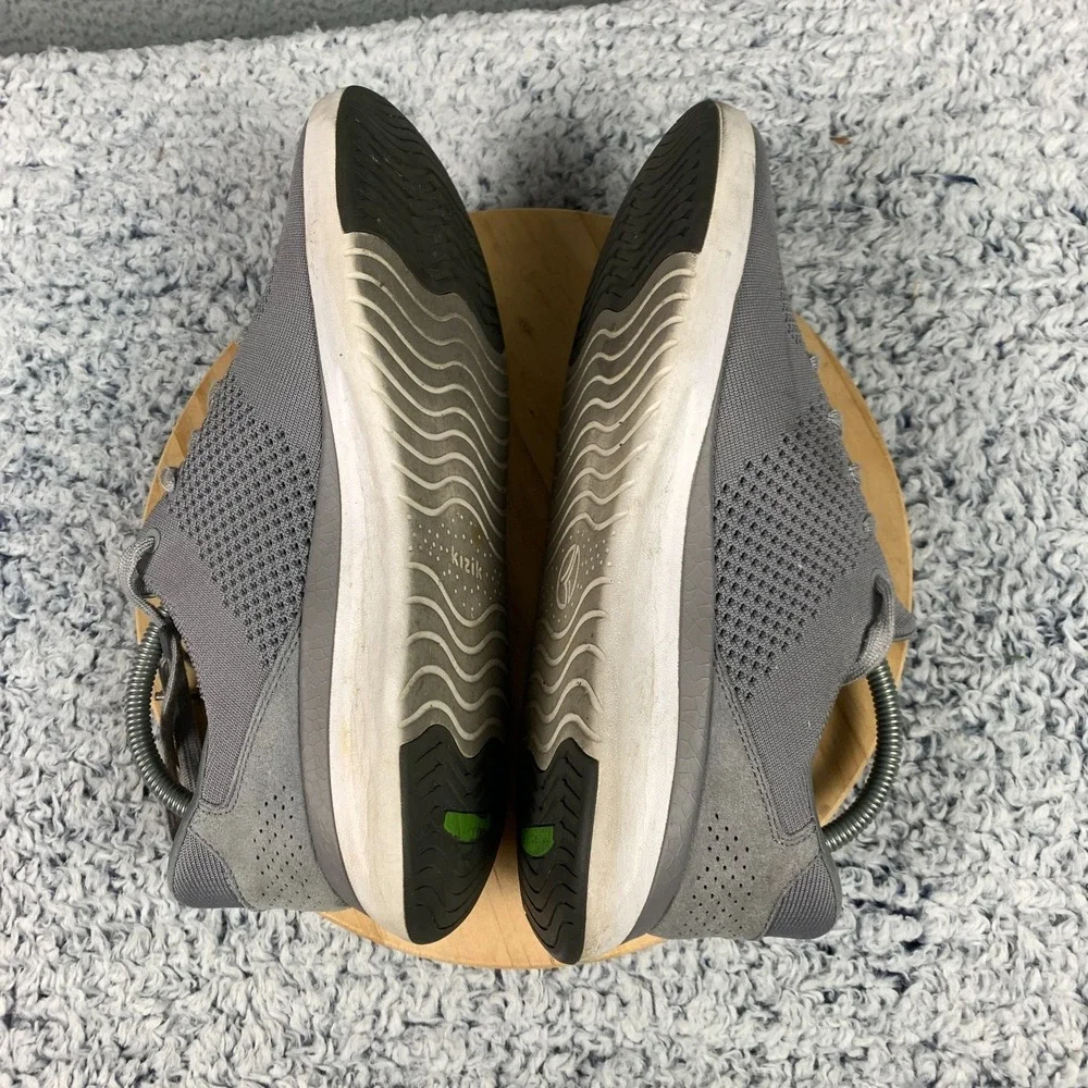 Kizik Lima Sneakers Mens 8.5 Wide Womens 10 Wide Gray Hands‎ Free Knit Shoes